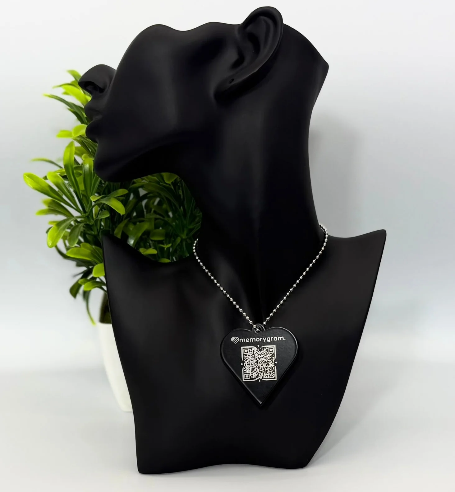Memorial QR Heart Keychain & Necklace: Includes Virtual Memorial & Voice Feature - Image 3