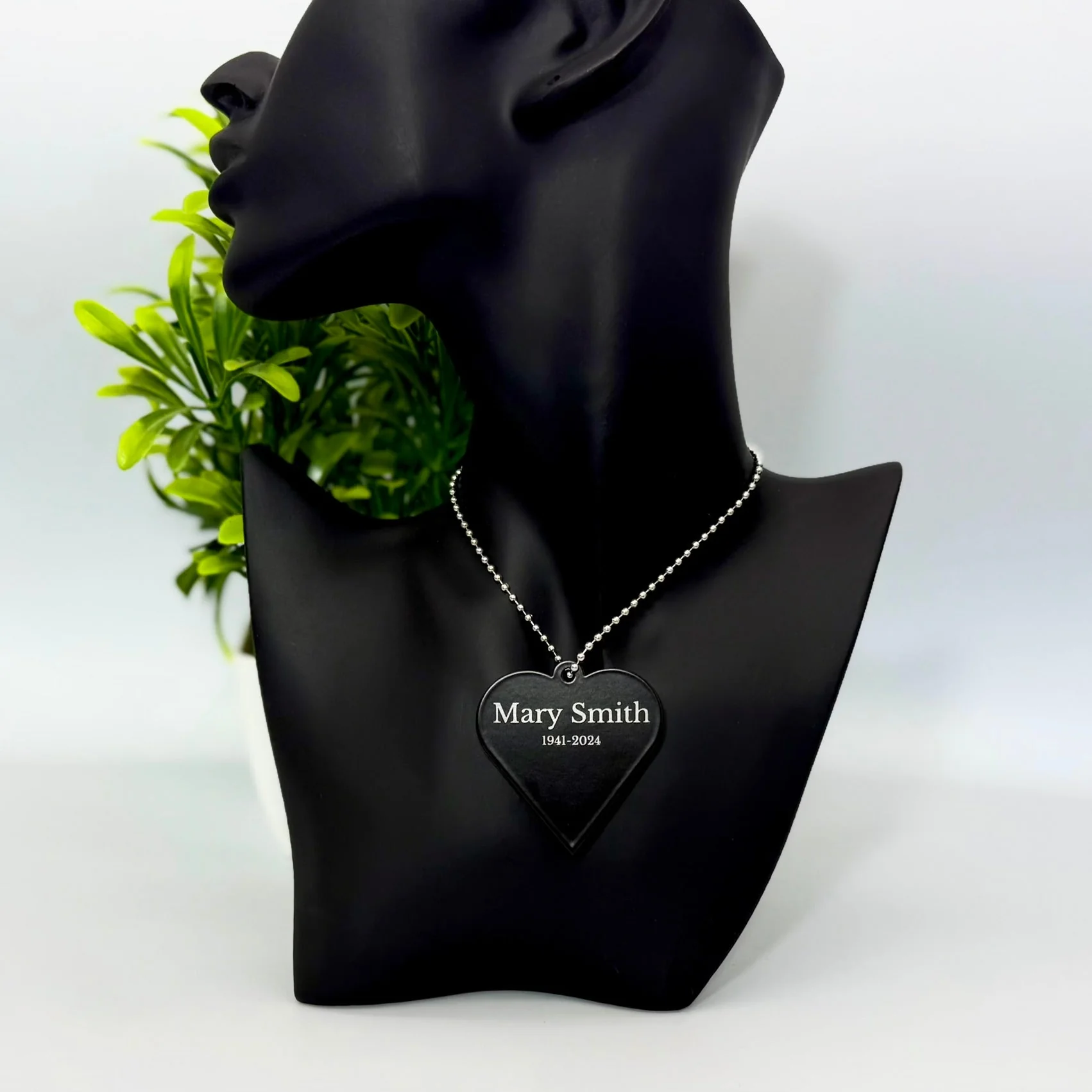 Memorial QR Heart Keychain & Necklace: Includes Virtual Memorial & Voice Feature - Image 4