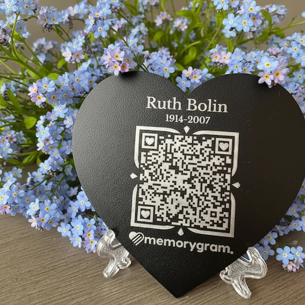 Memorygram QR Medallion: Includes Virtual Memorial & Voice Feature - Image 11