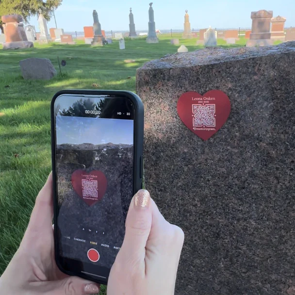 Memorygram QR Medallion: Includes Virtual Memorial & Voice Feature - Image 4